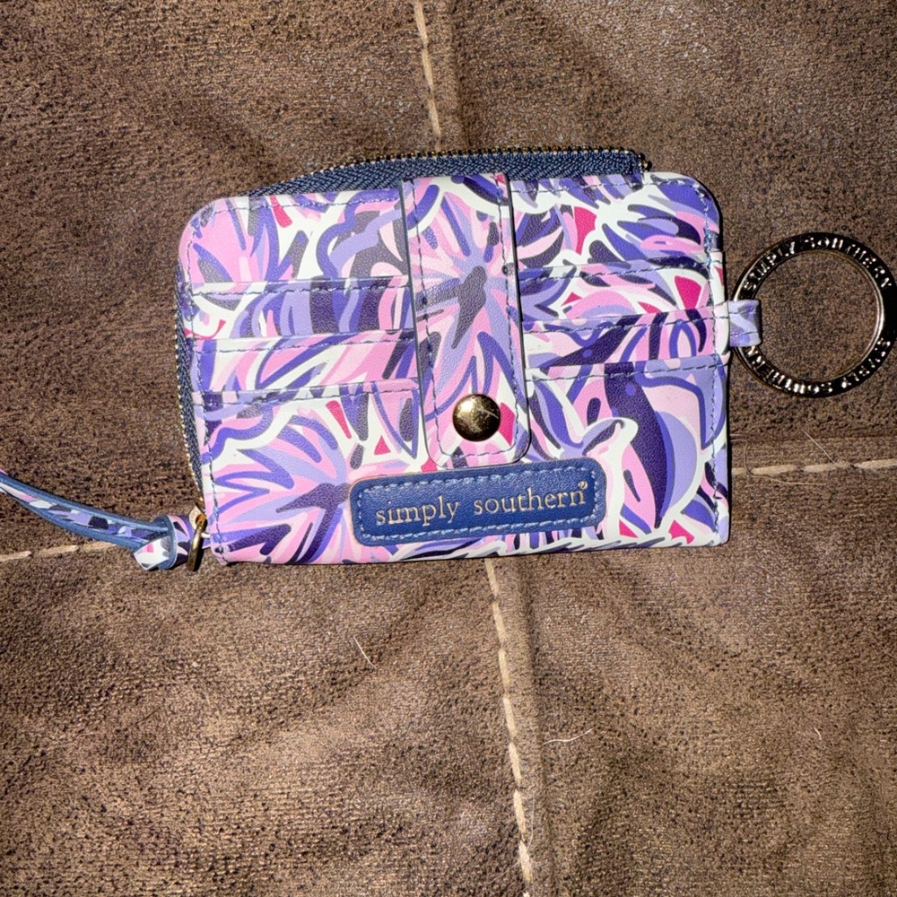 Simply Southern Pink and Purple Patterned Card Holder